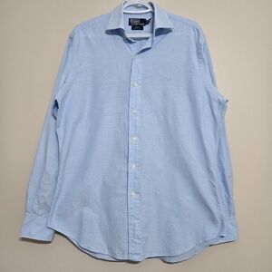 Polo by Ralph Lauren Men’s Light Blue Long Sleeve Dress Shirt Classic Fit Size M